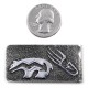 Bear and Bear Paw .925 Sterling Silver Ray Begay Certified Authentic Handmade Navajo Native American Money Clip  13194-1