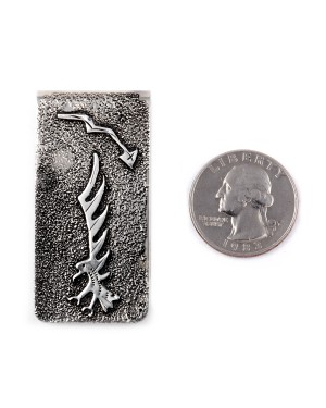 Eagle Dancer .925 Sterling Silver Ray Begay Certified Authentic Handmade Navajo Native American Money Clip  13194-30