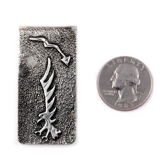 Eagle Dancer .925 Sterling Silver Ray Begay Certified Authentic Handmade Navajo Native American Money Clip 13194-30 Eagle Dancer .925 Sterling Silver Ray Begay Certified Authentic Handmade Navajo Native American Money Clip 13194-30