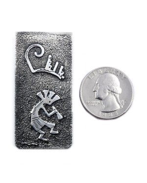 Kokopelli .925 Sterling Silver Ray Begay Certified Authentic Handmade Navajo Native American Money Clip  13194-21