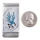 Eagle .925 Sterling Silver Handmade Navajo Native American Turquoise Coral Money Clip 11253-8