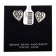 Heart .925 Sterling Silver Certified Authentic Handmade Hopi Native American Earrings  27255