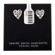 Heart .925 Sterling Silver Certified Authentic Handmade Hopi Native American Earrings  27254