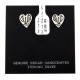 Heart .925 Sterling Silver Certified Authentic Handmade Hopi Native American Earrings  27254