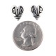 Heart .925 Sterling Silver Certified Authentic Handmade Hopi Native American Earrings  27254