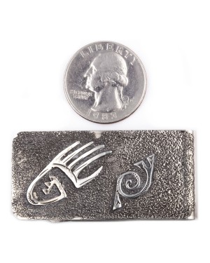 Bear Paw .925 Sterling Silver Ray Begay Certified Authentic Handmade Navajo Native American Money Clip 13194-10 Bear Paw .925 Sterling Silver Ray Begay Certified Authentic Handmade Navajo Native American Money Clip 13194-10