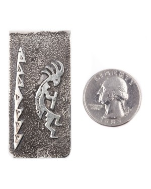 Kokopelli .925 Sterling Silver Ray Begay Certified Authentic Handmade Navajo Native American Money Clip  13194-8