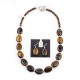 Certified Authentic Navajo Native American Natural Tigers Eye Necklace Earrings Set 24547-18331