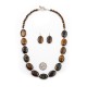 Certified Authentic Navajo Native American Natural Tigers Eye Necklace Earrings Set 24547-18331