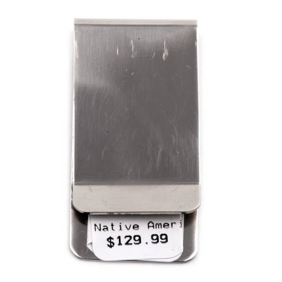 Bear .925 Sterling Silver Certified Authentic Handmade Navajo Native American Money Clip 13194-5
