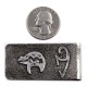 Bear .925 Sterling Silver Certified Authentic Handmade Navajo Native American Money Clip 13194-5