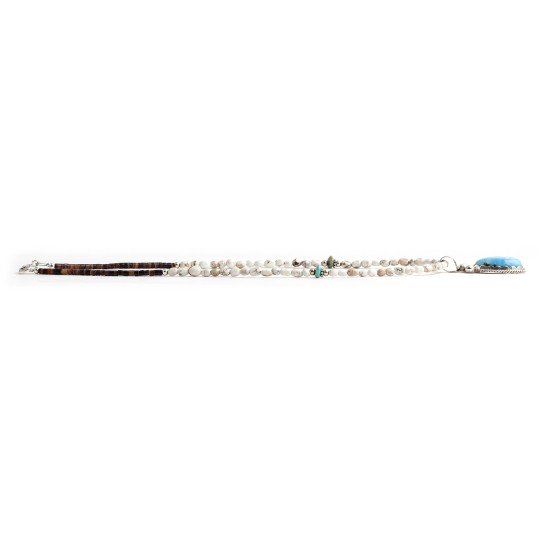 Drop .925 Sterling Silver Certified Authentic Handmade Navajo Native American Natural Turquoise Necklace And Pendant 390682203299