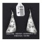Bear Paw Flower .925 Starling Silver Certified Authentic Handmade Navajo Native American Earrings  27261-6