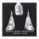 Bear Paw Flower .925 Starling Silver Handmade Navajo Native American Earrings 27261-6