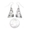Bear Paw Flower .925 Starling Silver Certified Authentic Handmade Navajo Native American Earrings  27261-6