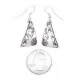 Bear Paw Flower .925 Starling Silver Handmade Navajo Native American Earrings 27261-6