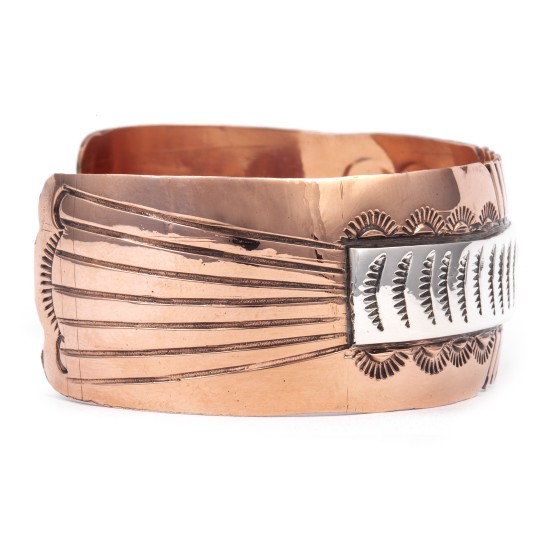 Sun Cross .925 Sterling Silver Copper Certified Authentic Handmade Navajo Native American Bracelet 245546 Sun Cross .925 Sterling Silver Copper Certified Authentic Handmade Navajo Native American Bracelet 245546