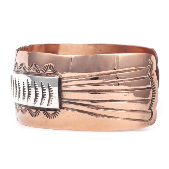 Sun Cross .925 Sterling Silver Copper Certified Authentic Handmade Navajo Native American Bracelet 245546 Sun Cross .925 Sterling Silver Copper Certified Authentic Handmade Navajo Native American Bracelet 245546