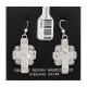 Cross Sun .925 Starling Silver Certified Authentic Handmade Navajo Native American Earrings  27263