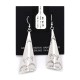 Cross Sun Mountain .925 Starling Silver Certified Authentic Handmade Navajo Native American Earrings  27265-7