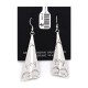 Cross Sun Mountain .925 Starling Silver Certified Authentic Handmade Navajo Native American Earrings  27265-7
