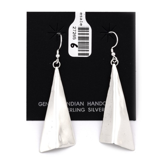 Plain Simple .925 Starling Silver Certified Authentic Handmade Navajo Native American Earrings 27265-6 Plain Simple .925 Starling Silver Certified Authentic Handmade Navajo Native American Earrings 27265-6