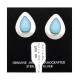 Drop .925 Starling Silver Certified Authentic Handmade Navajo Native American Natural Turquoise Earrings 18315-2 Drop .925 Starling Silver Certified Authentic Handmade Navajo Native American Natural Turquoise Earrings 18315-2