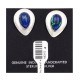 Drop .925 Starling Silver Certified Authentic Handmade Navajo Native American Chrysocolla Earrings 18315-3 Drop .925 Starling Silver Certified Authentic Handmade Navajo Native American Chrysocolla Earrings 18315-3
