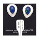 Drop .925 Starling Silver Certified Authentic Handmade Navajo Native American Chrysocolla Earrings 18315-3 Drop .925 Starling Silver Certified Authentic Handmade Navajo Native American Chrysocolla Earrings 18315-3