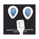 Drop .925 Starling Silver Certified Authentic Handmade Navajo Native American Lapis Denim Earrings  18315-6