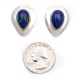 Drop .925 Starling Silver Certified Authentic Handmade Navajo Native American Chrysocolla Earrings 18315-3 Drop .925 Starling Silver Certified Authentic Handmade Navajo Native American Chrysocolla Earrings 18315-3