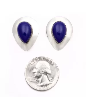 Drop .925 Starling Silver Handmade Navajo Native American Lapis lazuli Earrings 18315-5 Drop .925 Starling Silver Handmade Navajo Native American Lapis lazuli Earrings 18315-5