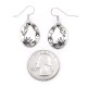 Flower Bear Paw .925 Starling Silver Certified Authentic Handmade Navajo Native American Earrings  27260-7