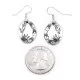 Flower Bear Paw .925 Starling Silver Handmade Navajo Native American Earrings 27260-7 Flower Bear Paw .925 Starling Silver Handmade Navajo Native American Earrings 27260-7