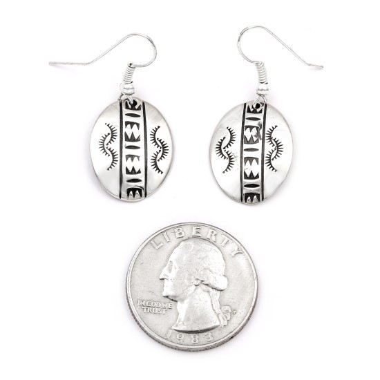 Sun .925 Starling Silver Certified Authentic Handmade Navajo Native American Earrings  27260-6