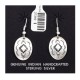 Sun Diamond .925 Starling Silver Certified Authentic Handmade Navajo Native American Earrings  27260-1