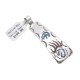 Bear Paw .925 Starling Silver Certified Authentic Handmade Navajo Native American Natural Turquoise Coral Pendent  24541