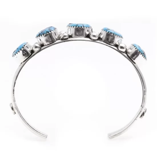 .925 Starling Silver Handmade Navajo Native American Natural Turquoise Cuff Bracelet 12715 .925 Starling Silver Handmade Navajo Native American Natural Turquoise Cuff Bracelet 12715
