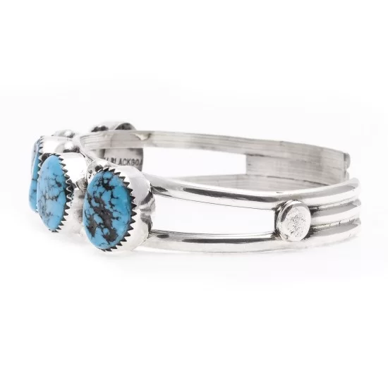 .925 Starling Silver Handmade Navajo Native American Natural Turquoise Cuff Bracelet 12715 .925 Starling Silver Handmade Navajo Native American Natural Turquoise Cuff Bracelet 12715
