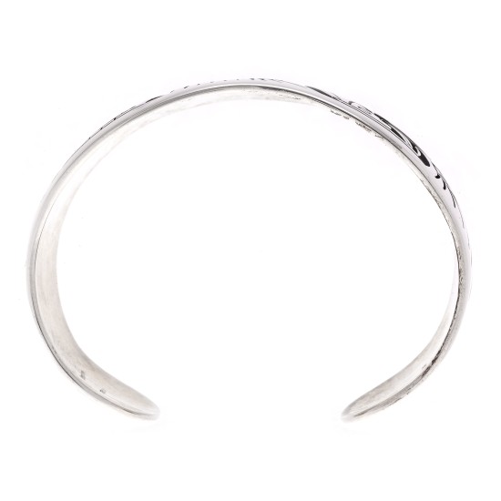 Eagle .925 Sterling Silver Certified Authentic Handmade Hopi Native American Cuff Bracelet 13229