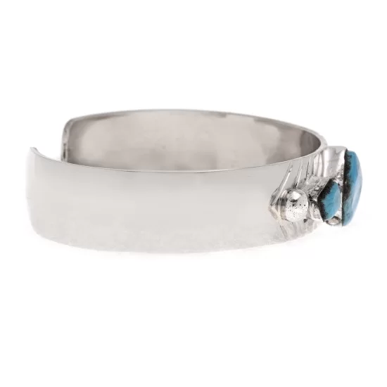Diamond Nickel Handmade Navajo Native American Natural Turquoise Bracelet 13061-1 Diamond Nickel Handmade Navajo Native American Natural Turquoise Bracelet 13061-1