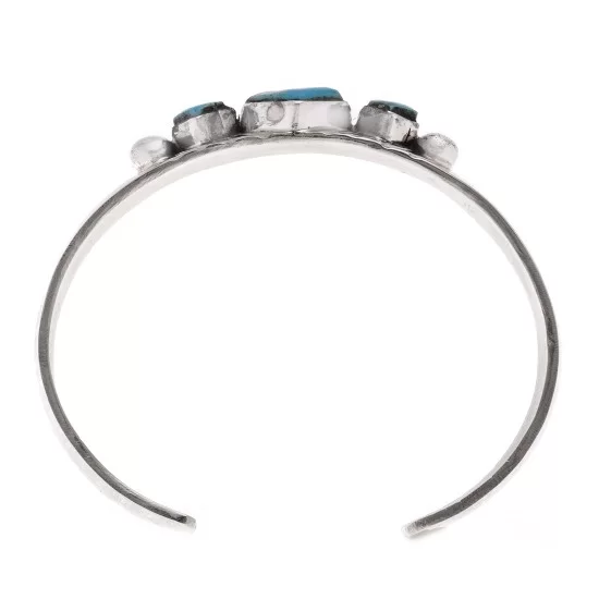 Diamond Nickel Handmade Navajo Native American Natural Turquoise Bracelet 13061-1 Diamond Nickel Handmade Navajo Native American Natural Turquoise Bracelet 13061-1