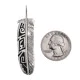 Feather .925 Starling Silver Handmade Hopi Native American Pendent 24548 Feather .925 Starling Silver Handmade Hopi Native American Pendent 24548