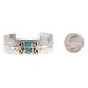 Nickel Brass Handmade Navajo Natural Turquoise Native American Bracelet 13031-4 Nickel Brass Handmade Navajo Natural Turquoise Native American Bracelet 13031-4