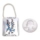 Eagle .925 Sterling Silver Certified Authentic Handmade Navajo Native American Natural Turquoise Coral Keychain 10290-4