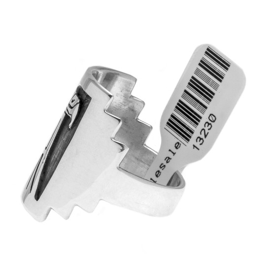 Eagle .925 Sterling Silver Certified Authentic Handmade Hopi Native American Ring 13230