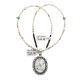 Sun Oval .925 Sterling Silver Certified Authentic Handmade Navajo Native American White Howlite Necklace 12922-2-25289