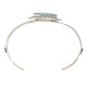Sun .925 Sterling Silver Certified Authentic Handmade Navajo Native American Natural Turquoise Cuff Bracelet 12996