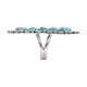 Drop .925 Sterling Silver Certified Authentic Handmade Petit Point Navajo Native American Natural Turquoise Ring  17008