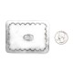 Sun Nickel Certified Authentic Handmade Navajo Native American White Howlite Buckle 1208-2